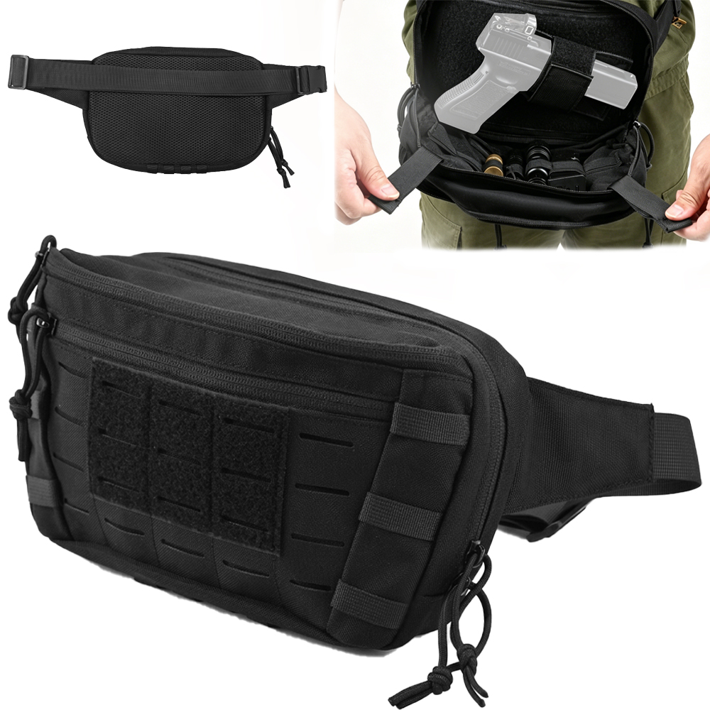 Edc Carry Handgun - กระเป๋าคาดเอวแบบยุทธวิธีสำหรับปืนพกพา ซ่อนปืนได้ กระเป๋าคาดอก กระเป๋าสะพายข้าง กระเป๋าใส่ปืนพกพา กระเป๋าใส่เครื่องมือ