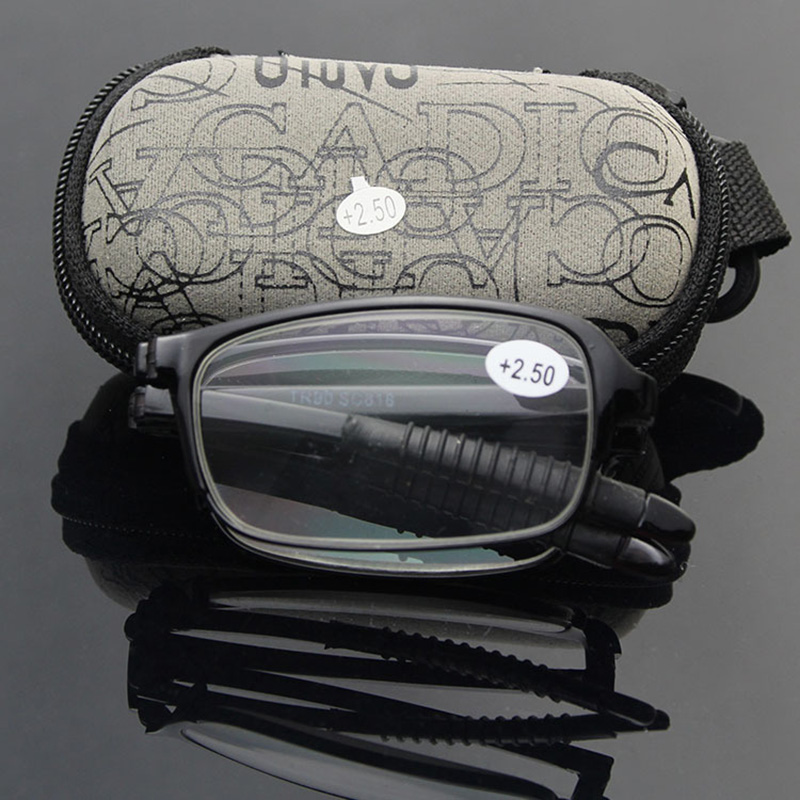 Wallet Slim Titanium - แว่นตากระเป๋าสตางค์สั้นโลหะกรอบแก้วพับได้ขนาดเล็กสำหรับผู้ชายผู้หญิงดีไซน์ kacamata baca ไดออปเตอร์1.0-4.0