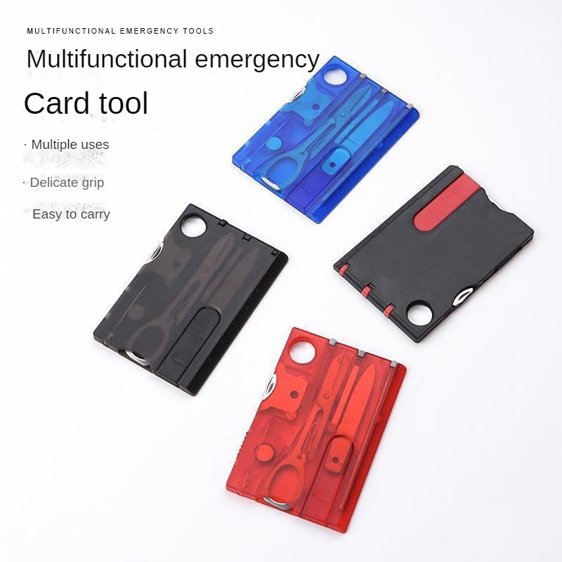 10 In 1 แบบพกพาเดินป่าการ์ดกระ - Multitool Credit Card บทวิจารณ์และราคา