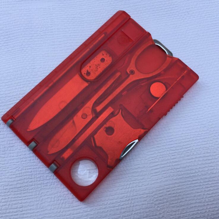 10 In 1 แบบพกพาเดินป่าการ์ดกระ - Multitool Credit Card บทวิจารณ์และราคา