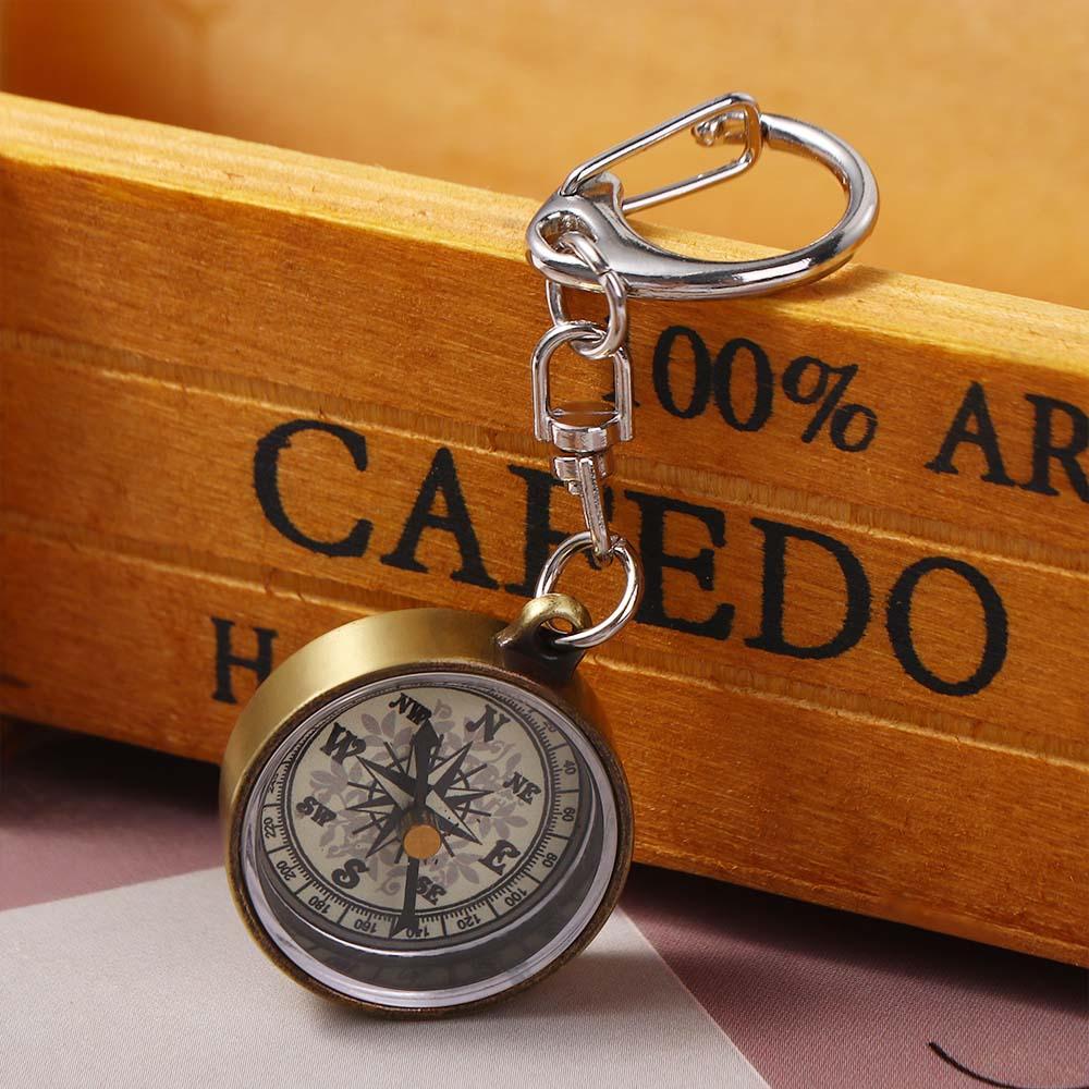 พวงกุญแจ 1 ชิ้น ทำจากโลหะผสมสั - Compass Keychain Mini บทวิจารณ์และราคา
