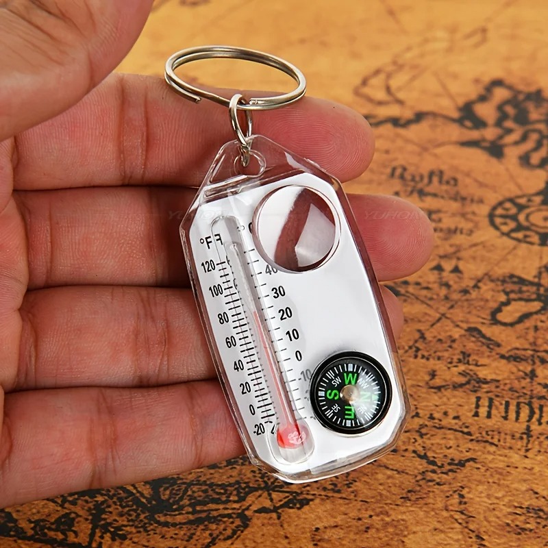 เข็มทิศพวงกุญแจ 3 in 1 แบบพกพา - Compass Keychain Mini บทวิจารณ์และราคา